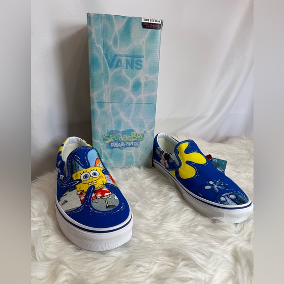 SpongeBob SquarePants x Classic Slip-On 'AlohaBob' New In Box - Picture 7 of 8